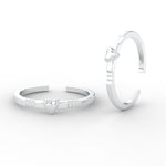 Load image into Gallery viewer, Heart Shaped Beaded Toe Ring