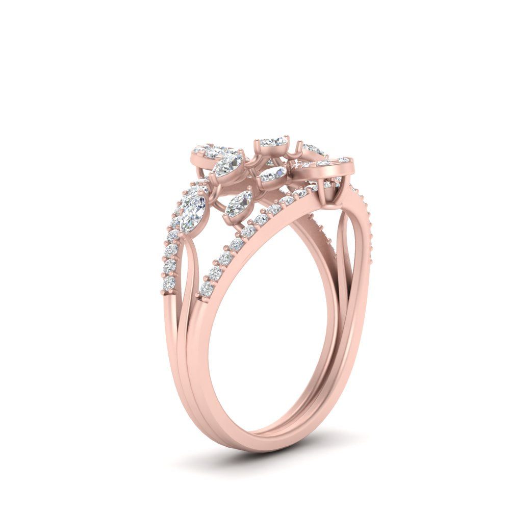 Illusion Set Pear Diamond Cocktail Diamond Ring