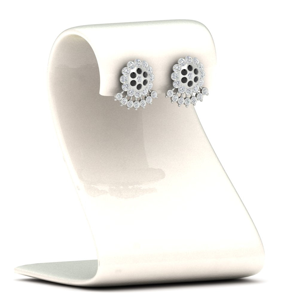 Impon Floral Stud Diamond Earrings