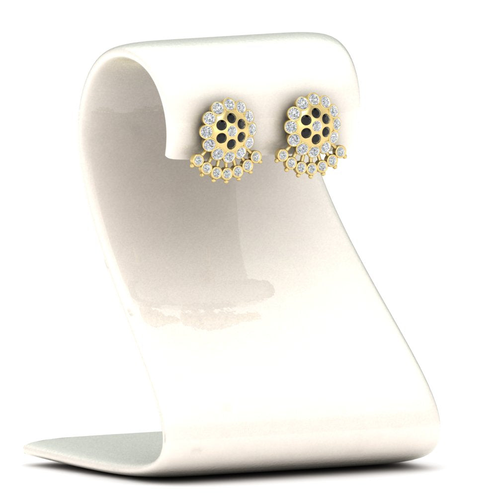 Impon Floral Stud Diamond Earrings