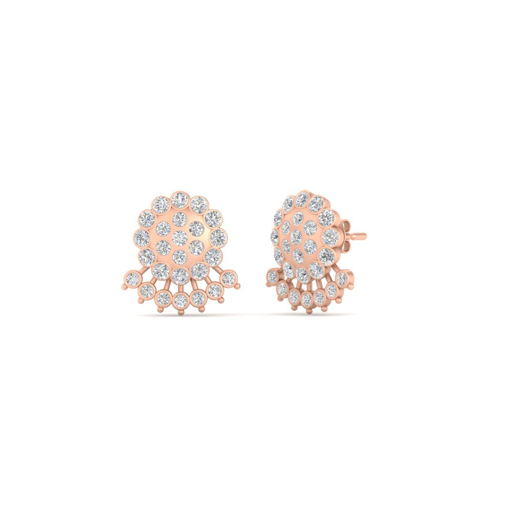 Impon Floral Stud Diamond Earrings