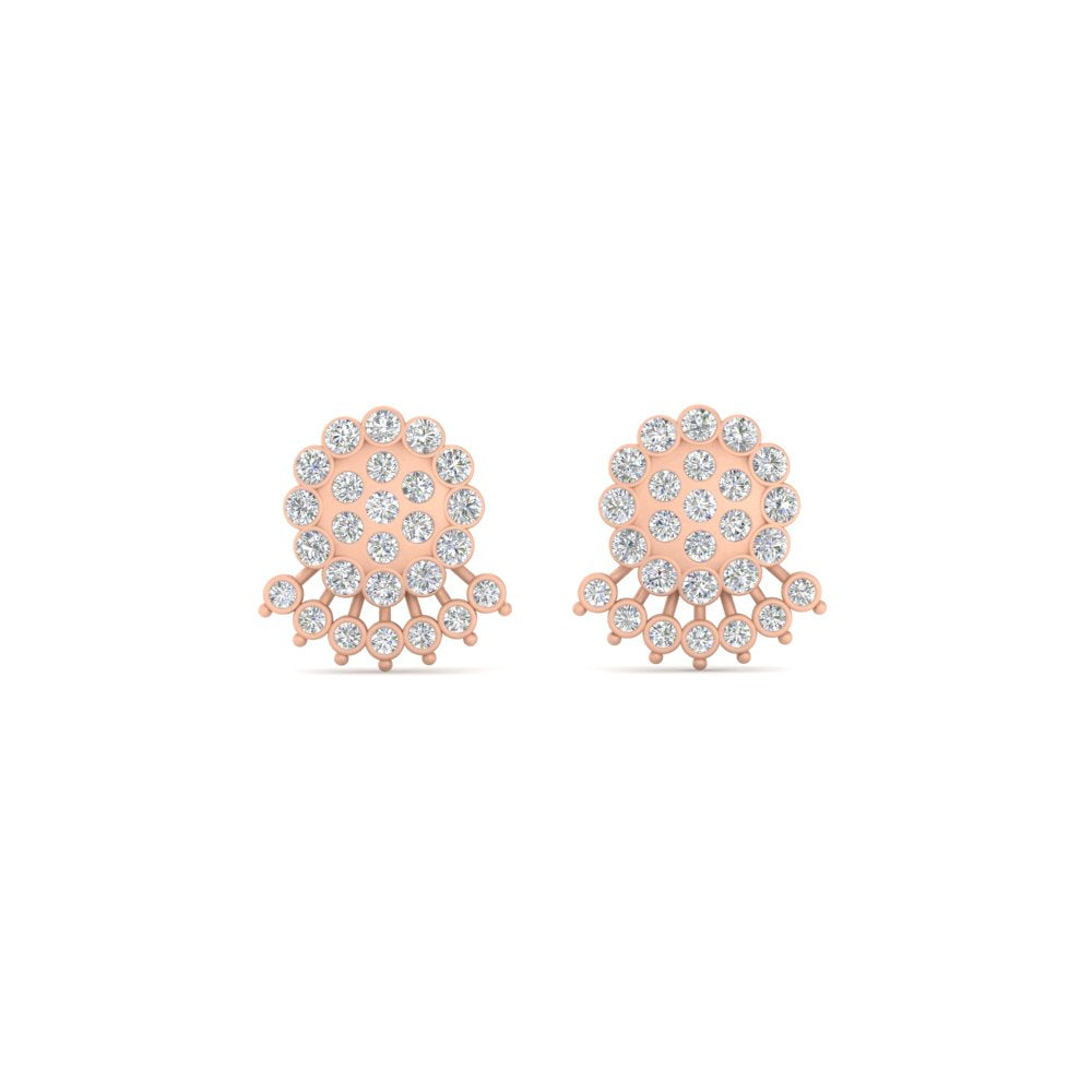 Impon Floral Stud Diamond Earrings