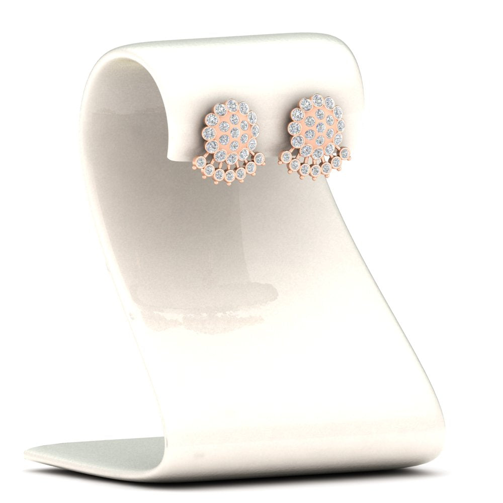 Impon Floral Stud Diamond Earrings