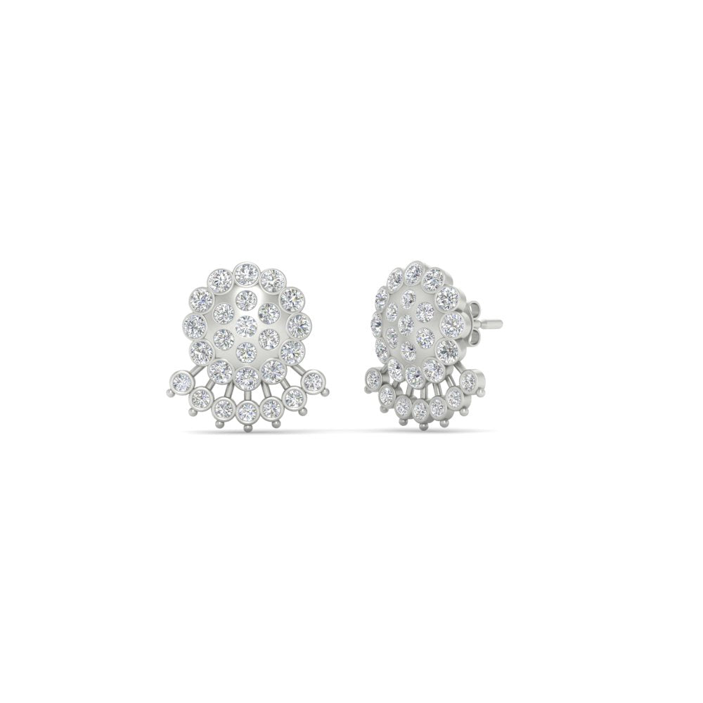 Impon Floral Stud Diamond Earrings