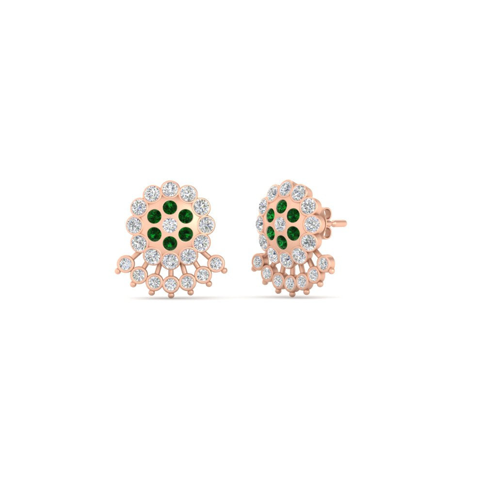 Impon Floral Stud Diamond Earrings