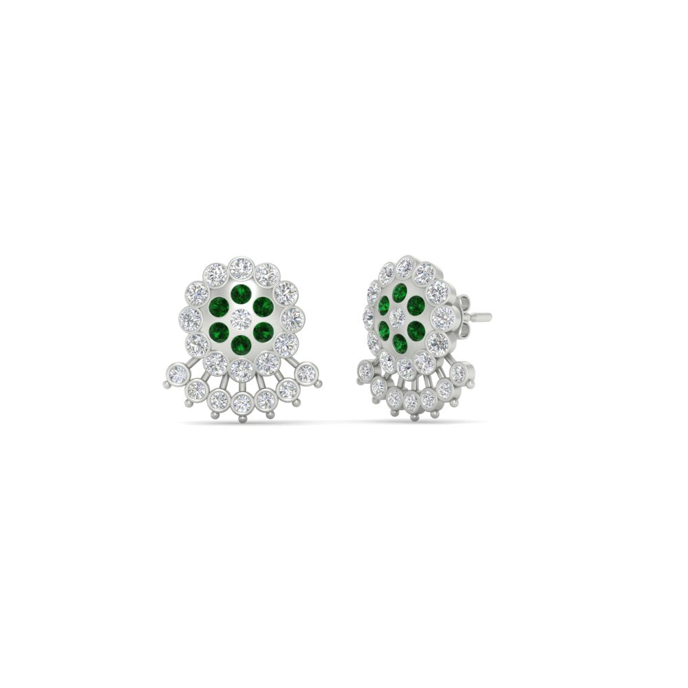 Impon Floral Stud Diamond Earrings