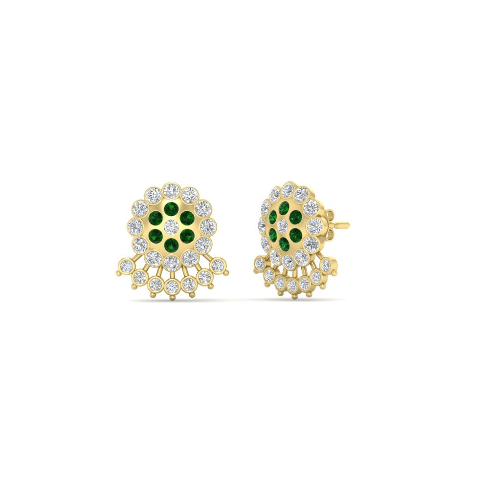 Impon Floral Stud Diamond Earrings