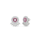 Load image into Gallery viewer, Impon Floral Stud Diamond Earrings
