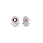 Load image into Gallery viewer, Impon Floral Stud Diamond Earrings