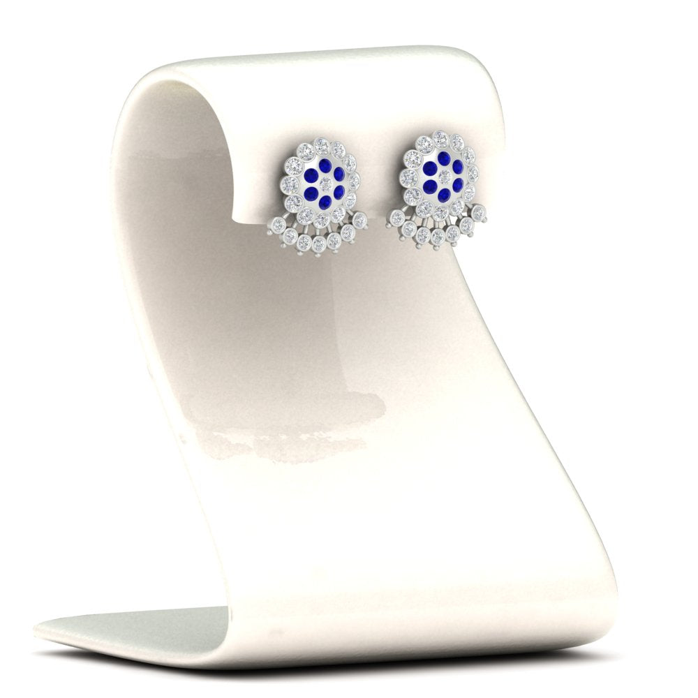 Impon Floral Stud Diamond Earrings