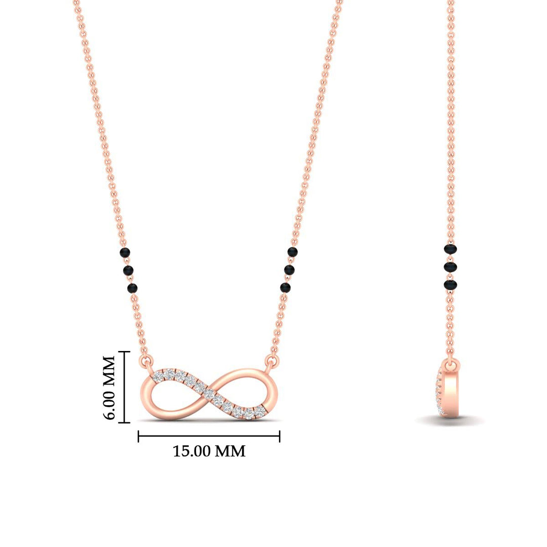Infinity Diamond Mangalsutra Necklace