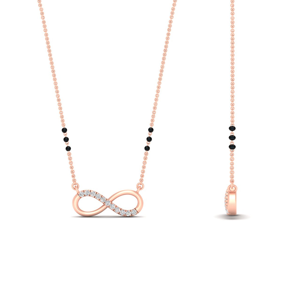 Infinity Diamond Mangalsutra Necklace