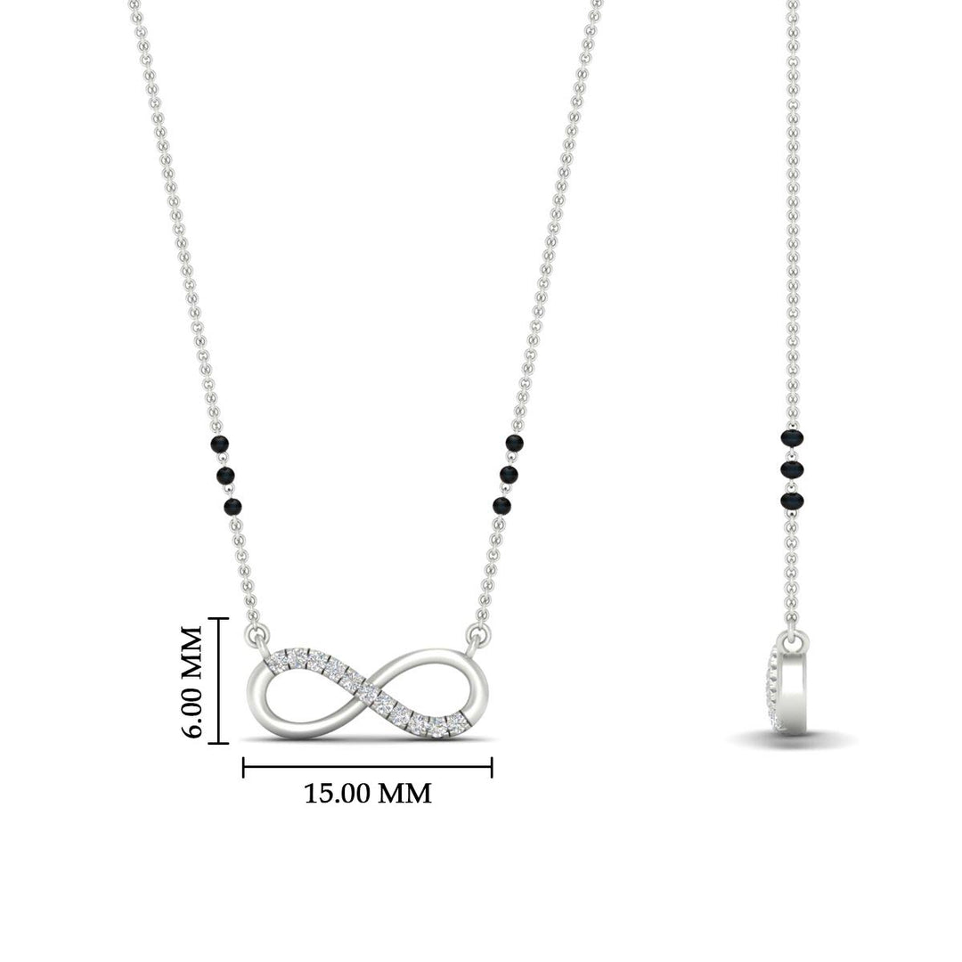 Infinity Diamond Mangalsutra Necklace