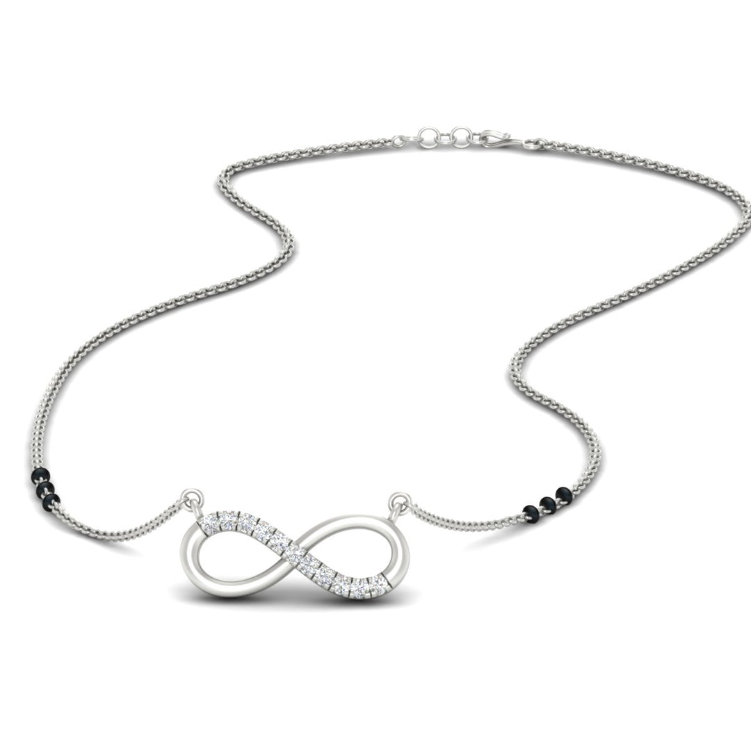 Infinity Diamond Mangalsutra Necklace