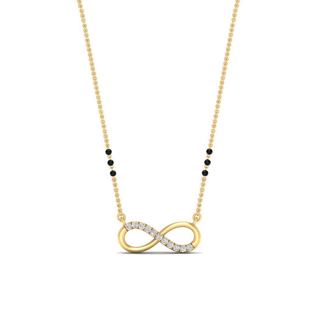 Infinity Diamond Mangalsutra Necklace