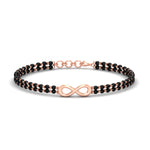 Load image into Gallery viewer, nfinity-design-mens-black-bead-mangalsutra-bracelet-in-rose-gold-mgsmbrc11841angle1-nl-rg.jpg?v=1789015537
