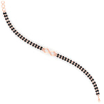Load image into Gallery viewer, nfinity-design-mens-black-bead-mangalsutra-bracelet-in-rose-gold-mgsmbrc11841angle3-nl-rg.jpg?v=1789015536