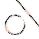 Load image into Gallery viewer, nfinity-design-mens-black-bead-mangalsutra-bracelet-in-rose-gold-mgsmbrc11841angle4-nl-rg.jpg?v=1789015536