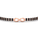 Load image into Gallery viewer, nfinity-design-mens-black-bead-mangalsutra-bracelet-in-rose-gold-mgsmbrc11841angle5-nl-rg.jpg?v=1789015536