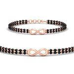 Load image into Gallery viewer, nfinity-design-mens-black-bead-mangalsutra-bracelet-in-rose-gold-mgsmbrc11841sleep-nl-rg.jpg?v=1789015536