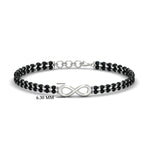 Load image into Gallery viewer, nfinity-design-mens-black-bead-mangalsutra-bracelet-in-white-gold-mgsmbrc11841angle1-nl-wg-hw.jpg?v=1789015536