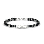 Load image into Gallery viewer, nfinity-design-mens-black-bead-mangalsutra-bracelet-in-white-gold-mgsmbrc11841angle1-nl-wg.jpg?v=1789015537