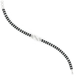 Load image into Gallery viewer, nfinity-design-mens-black-bead-mangalsutra-bracelet-in-white-gold-mgsmbrc11841angle3-nl-wg.jpg?v=1789015536