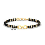 Load image into Gallery viewer, nfinity-design-mens-black-bead-mangalsutra-bracelet-in-yellow-gold-mgsmbrc11841angle1-nl-yg-hw.jpg?v=1789015536