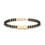Load image into Gallery viewer, nfinity-design-mens-black-bead-mangalsutra-bracelet-in-yellow-gold-mgsmbrc11841angle1-nl-yg.jpg?v=1789015536