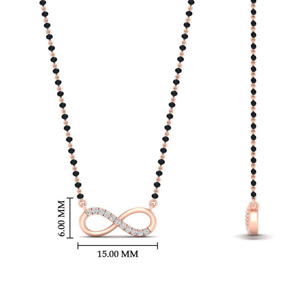 Infinity Diamond Mangalsutra Necklace