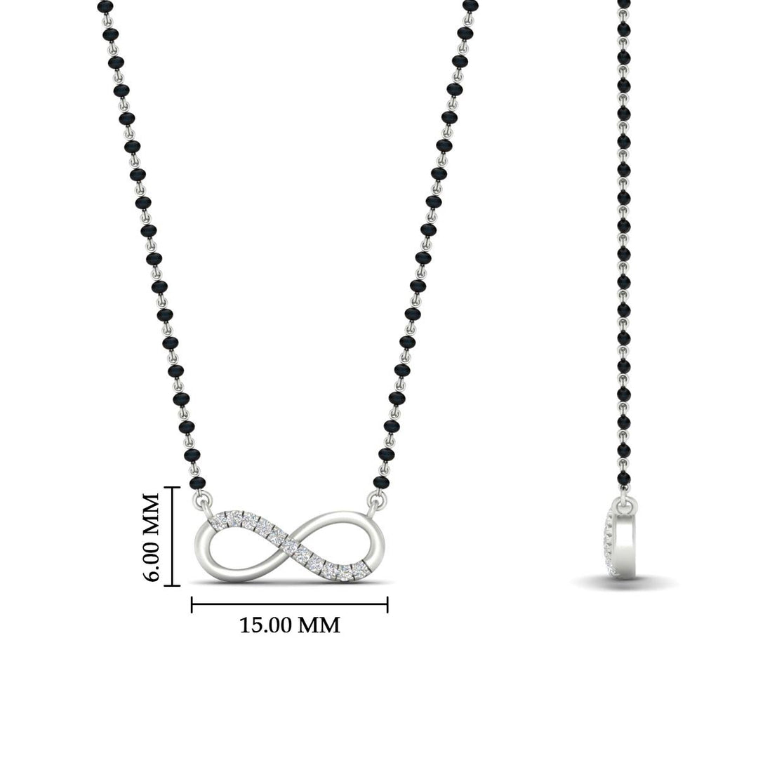 Infinity Diamond Mangalsutra Necklace