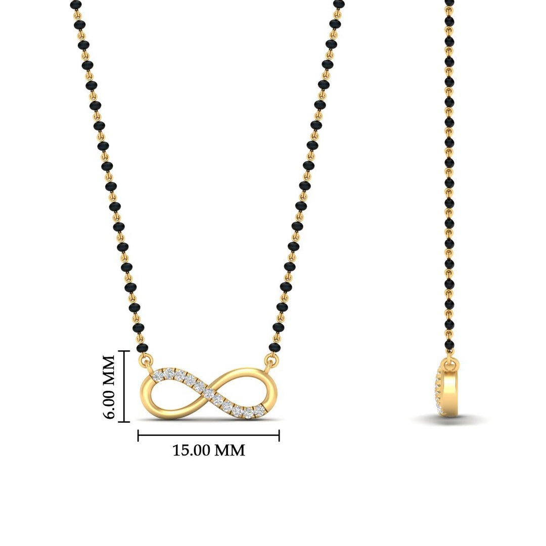 Infinity Diamond Mangalsutra Necklace
