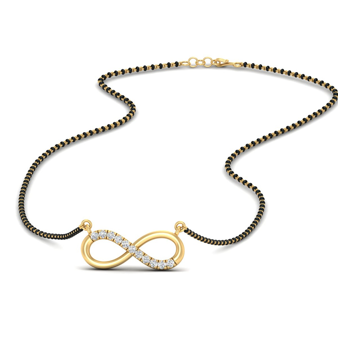 Infinity Diamond Mangalsutra Necklace