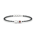 Load image into Gallery viewer, infinity-knot-ruby-mens-mangalsutra-hand-bracelet-in-white-gold-mgsmbrc11839grudrangle1-nl-wg.jpg