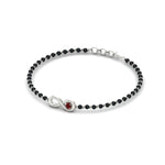 Load image into Gallery viewer, infinity-knot-ruby-mens-mangalsutra-hand-bracelet-in-white-gold-mgsmbrc11839grudrangle2-nl-wg.jpg