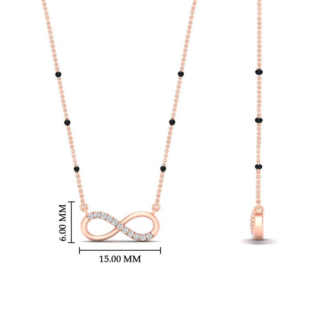 Infinity Diamond Mangalsutra Necklace