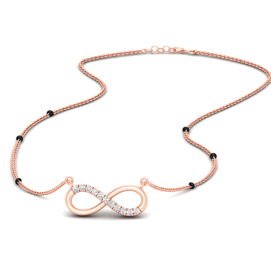 Infinity Diamond Mangalsutra Necklace