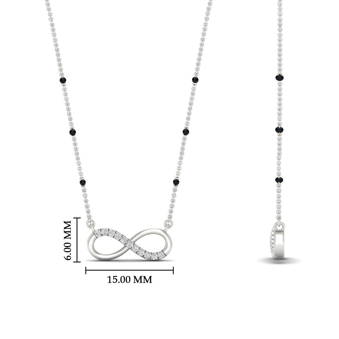 Infinity Diamond Mangalsutra Necklace