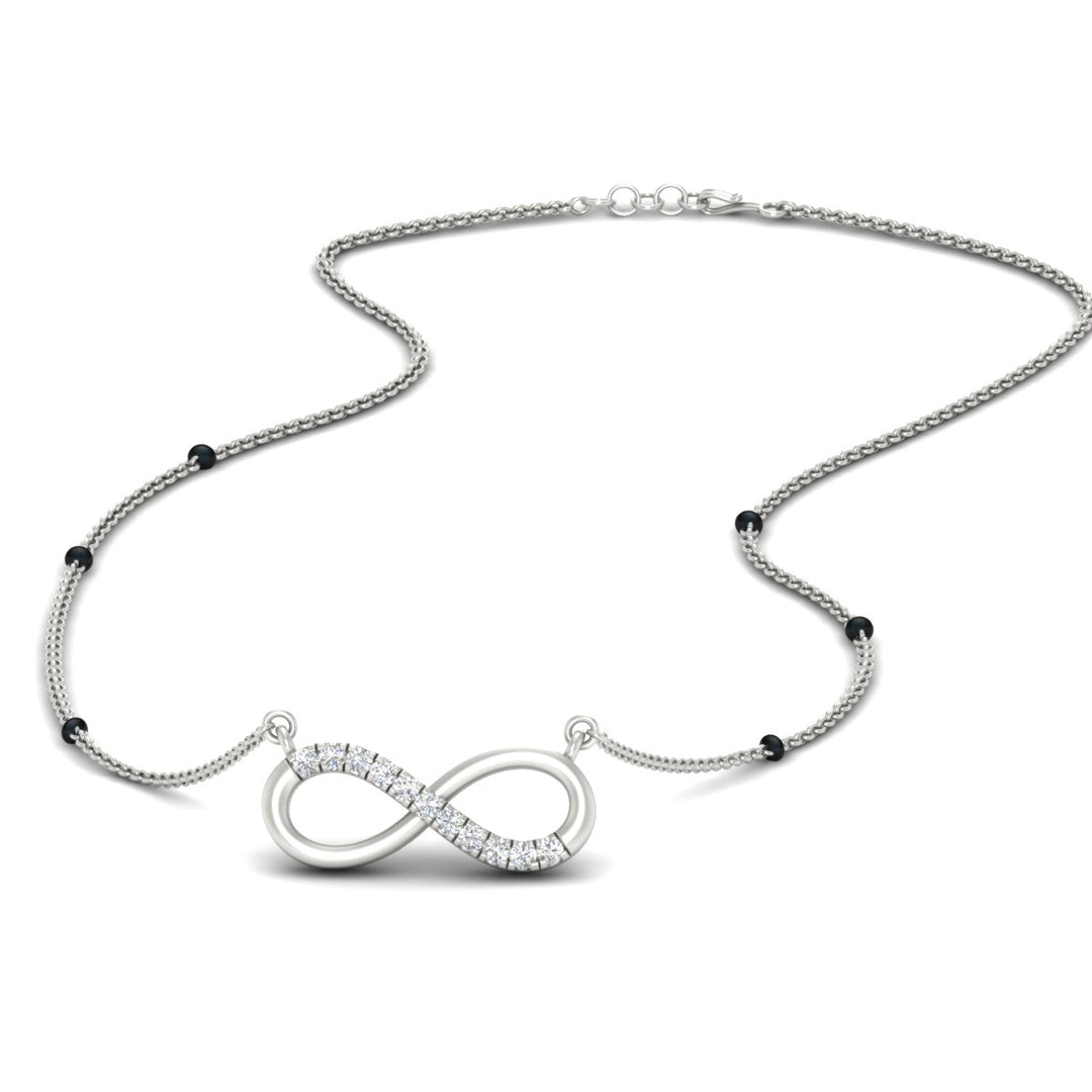 Infinity Diamond Mangalsutra Necklace