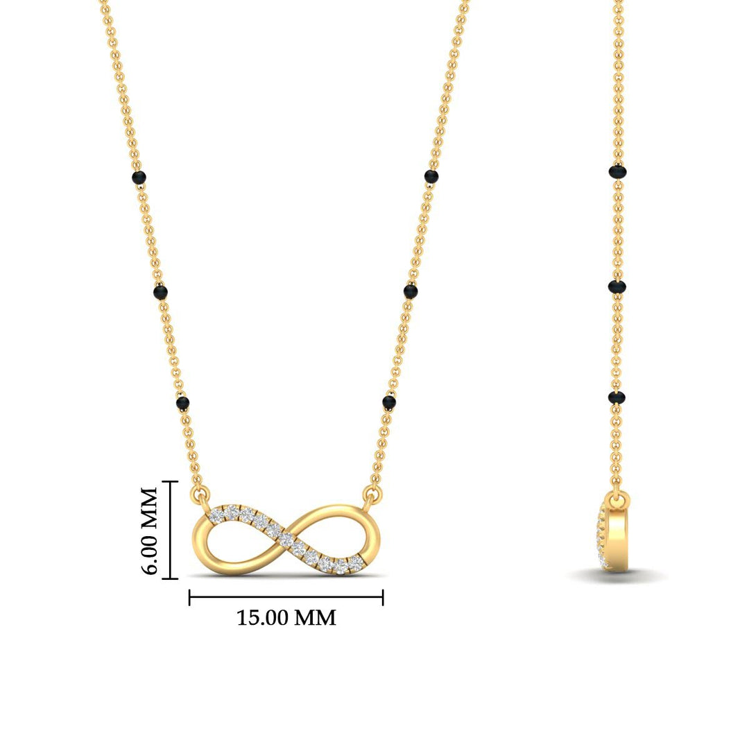 Infinity Diamond Mangalsutra Necklace