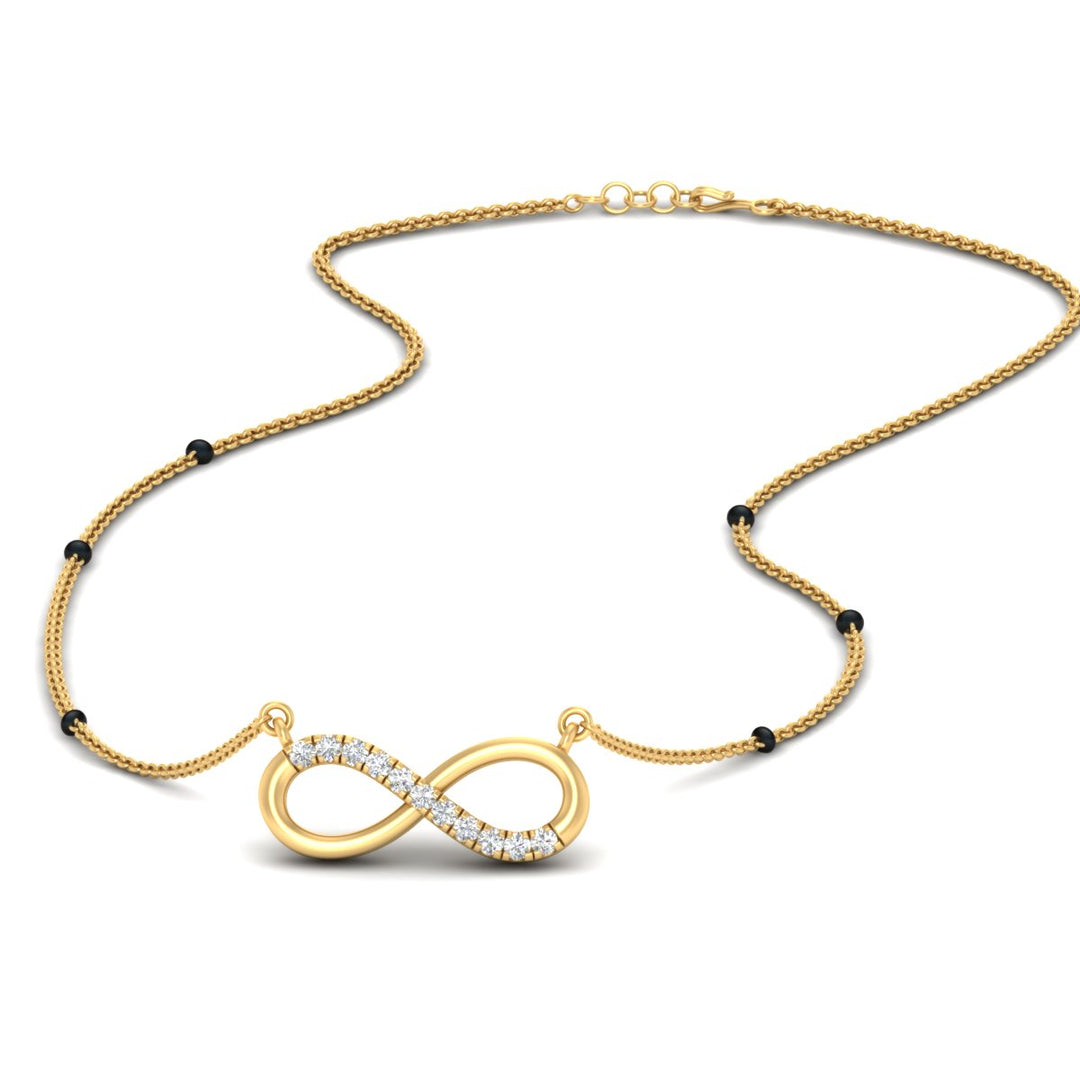 Infinity Diamond Mangalsutra Necklace