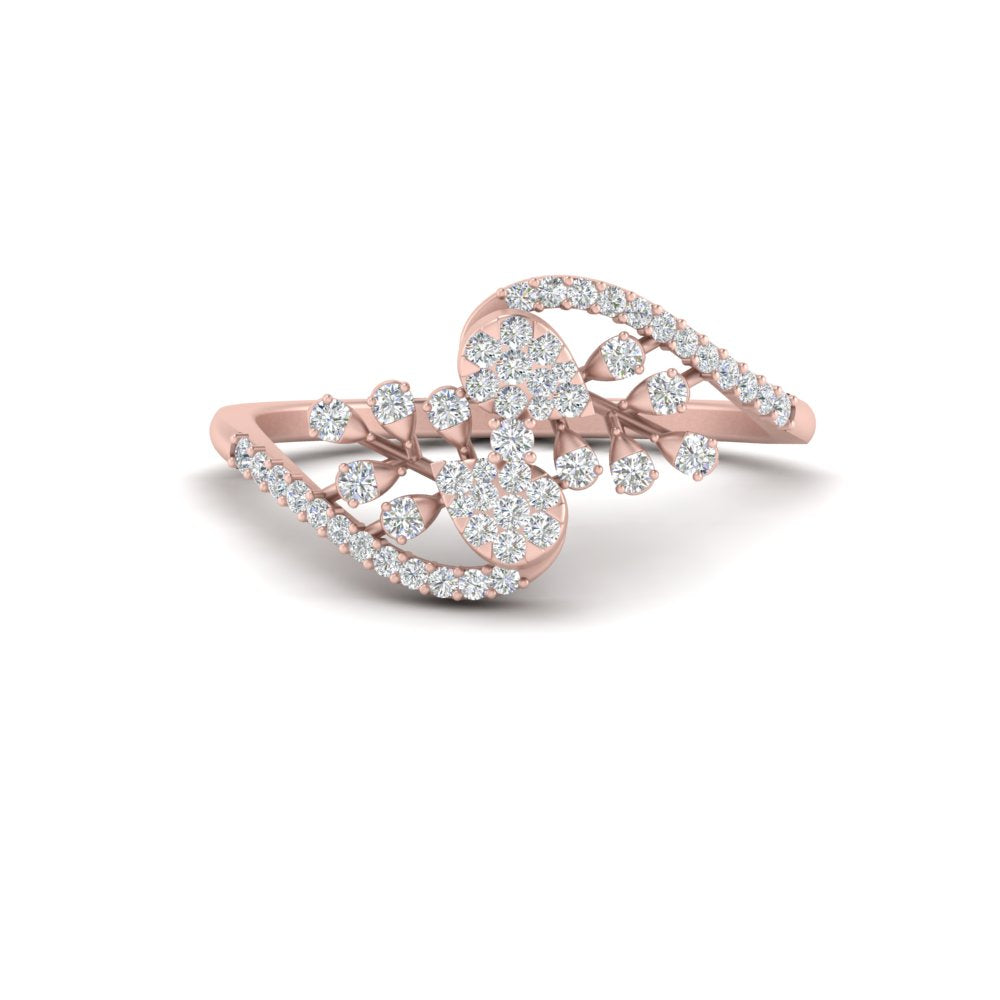 Intertwined Real Diamond Engagement Ring