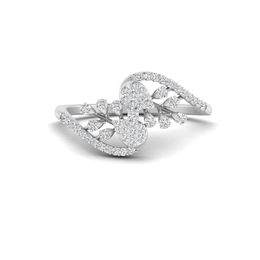 Intertwined Real Diamond Engagement Ring