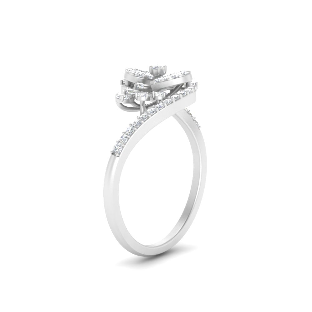 Intertwined Real Diamond Engagement Ring