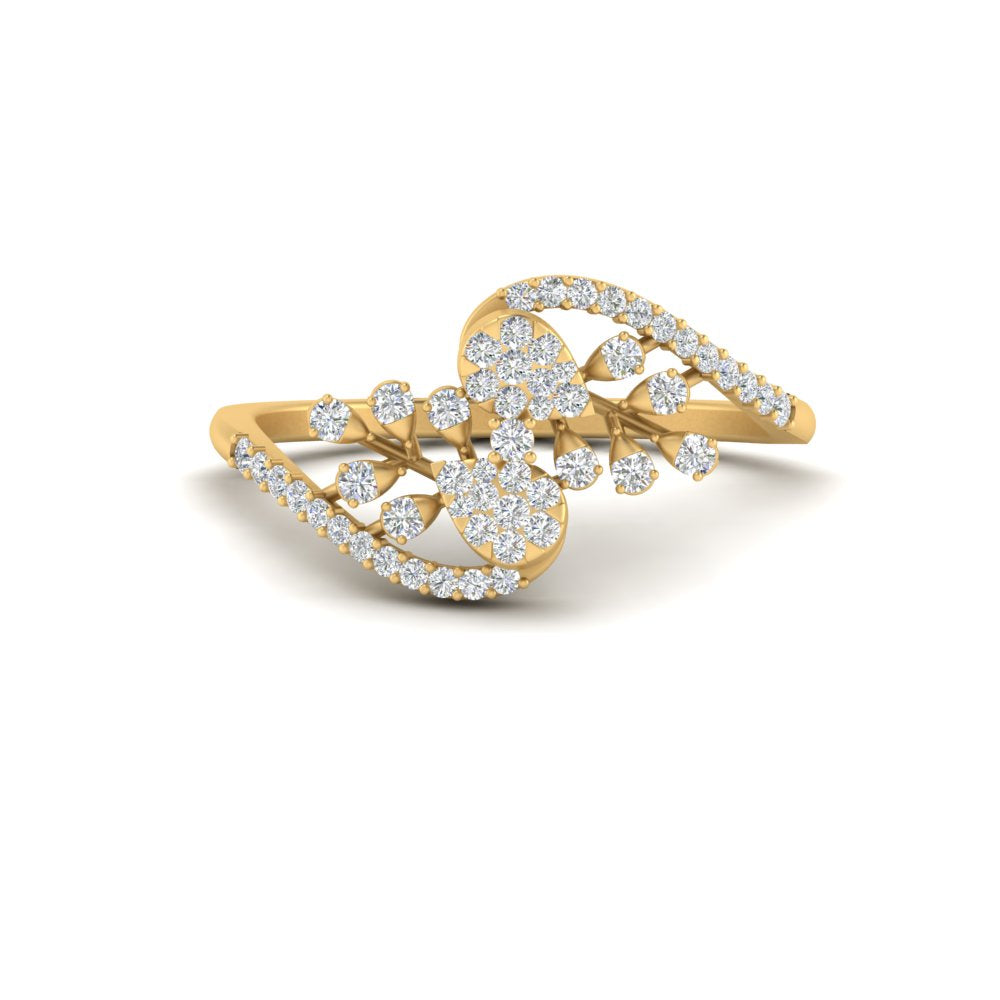 Intertwined Real Diamond Engagement Ring