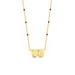 Load image into Gallery viewer, laxmi-_-pushpa-kasu-thali-delicate-black-beads-mangalsutra-in-yellow-gold-mgs11652angle3-nl-yg