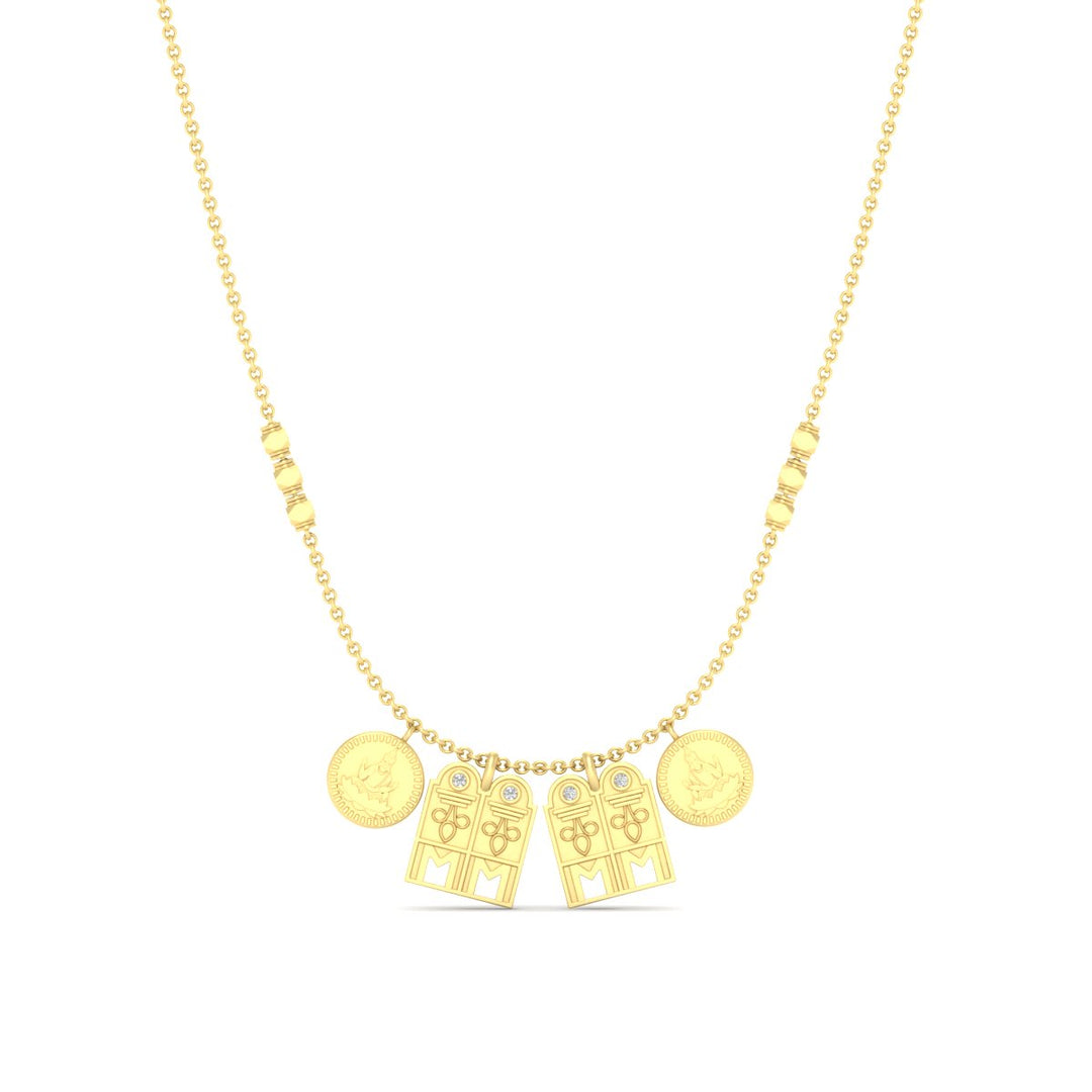 Tulsi Double Pendant Delicate Gundu Mangalyam