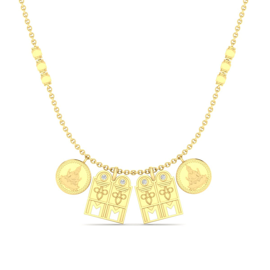 Tulsi Double Pendant Delicate Gundu Mangalyam