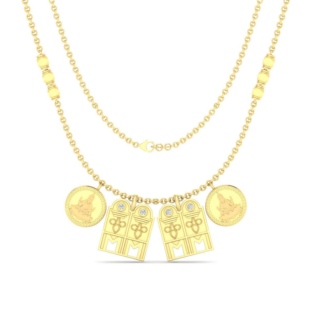 Tulsi Double Pendant Delicate Gundu Mangalyam