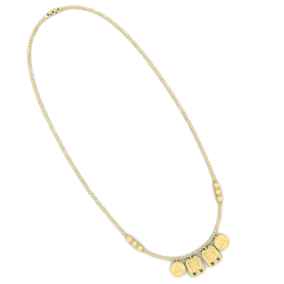 Tulsi Double Pendant Delicate Gundu Mangalyam